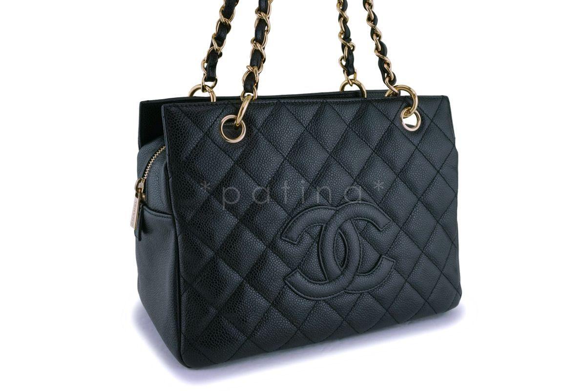 Chanel Black Caviar Petite Timeless Tote PTT Bag GHW