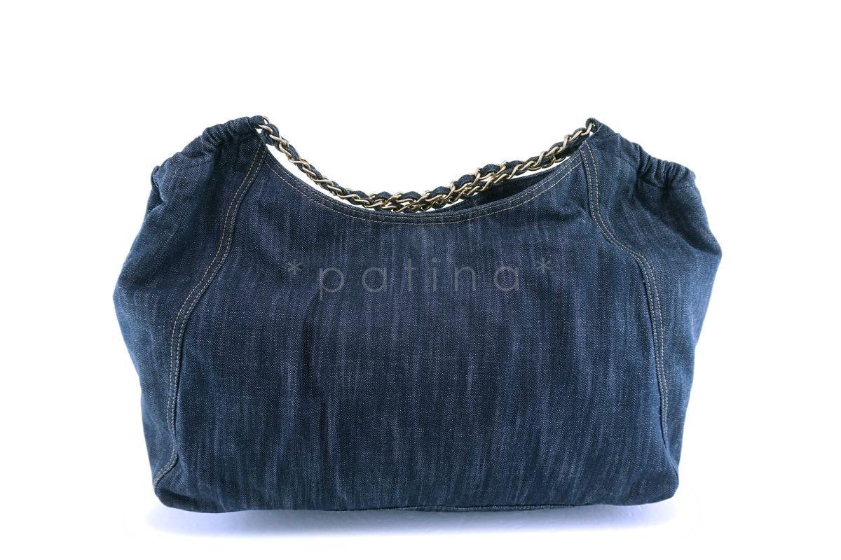 Chanel Denim Coco Cabas Canvas Tote Bag 6Q8