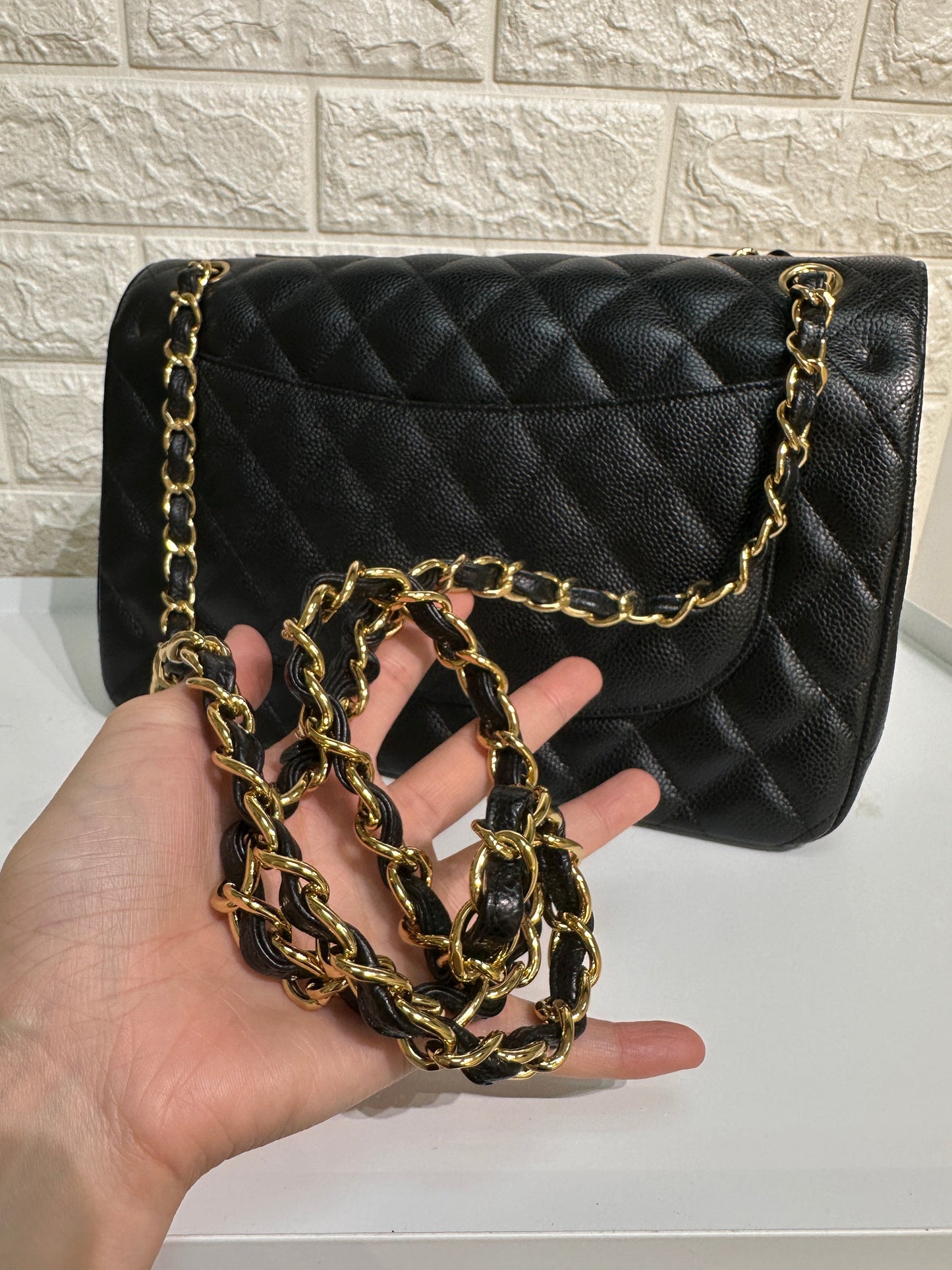 Chanel Jumbo Classic Double Flap Bag Black Caviar GHW