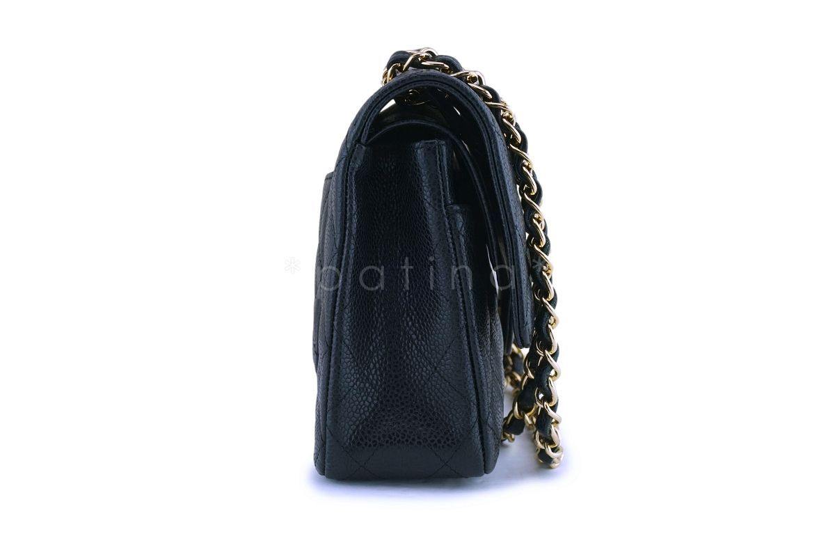 Chanel Black Caviar Medium Classic Double Flap Bag 24k GHW