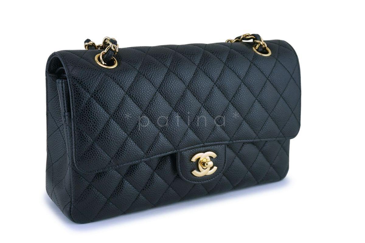 Chanel Black Caviar Medium Classic Double Flap Bag GHW