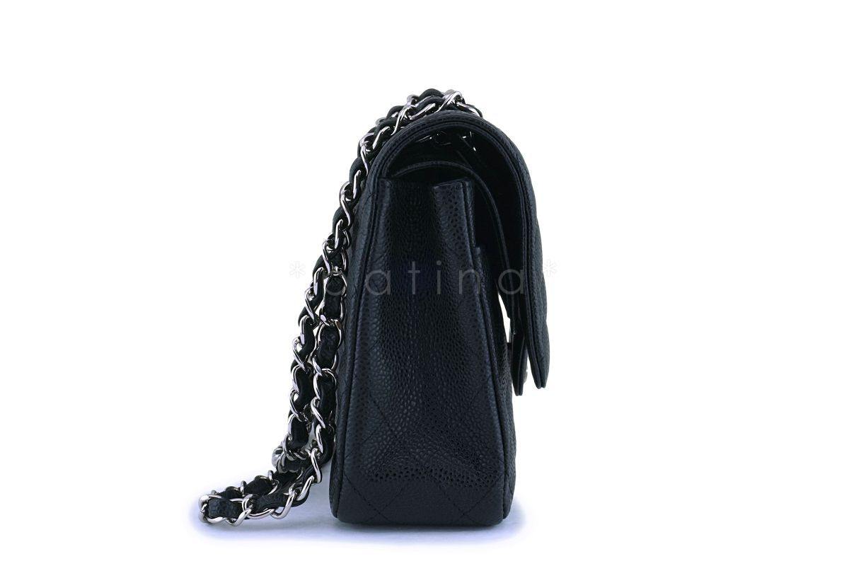 Chanel Black Caviar Medium Classic Double Flap Bag SHW