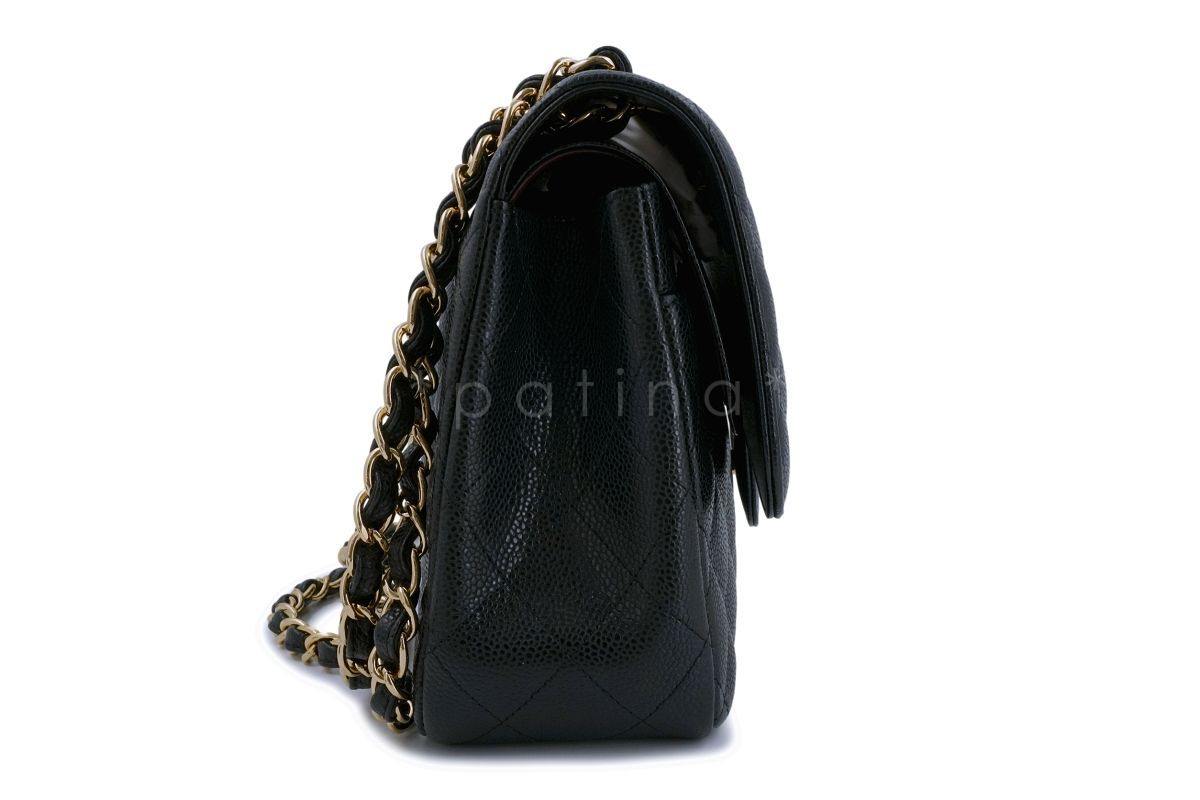 Chanel Black Caviar Jumbo Classic Double Flap Bag GHW