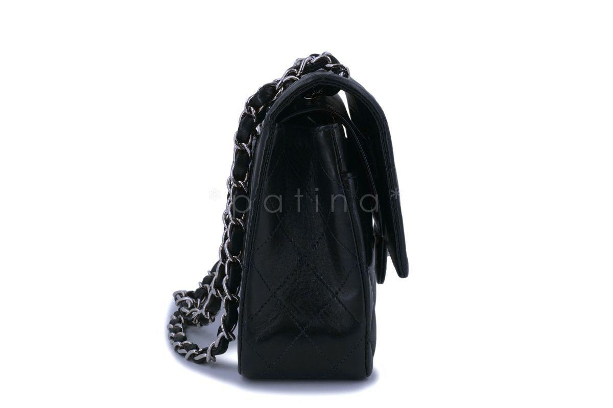 Chanel Black Lambskin Medium Classic Double Flap Bag SHW