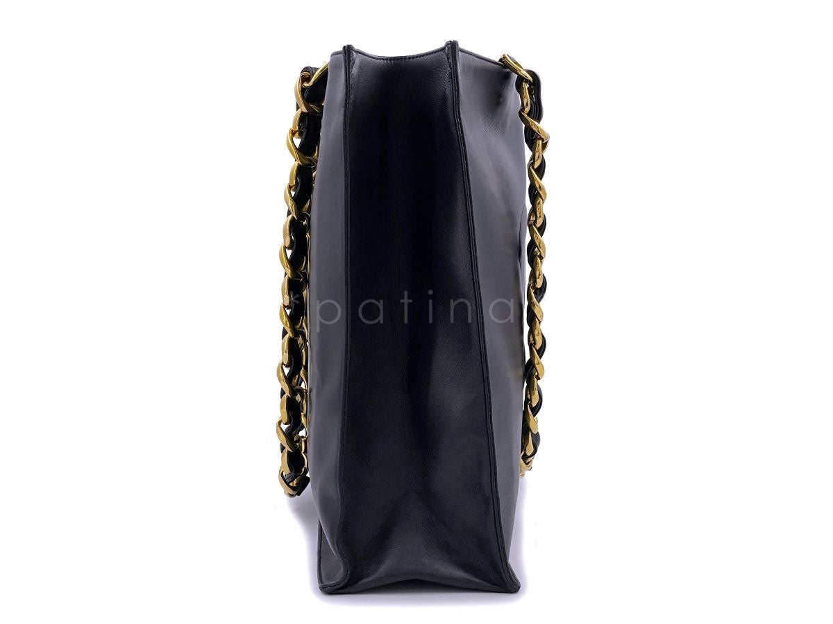Chanel Vintage Chunky Chain Timeless Tote Bag 24k GHW