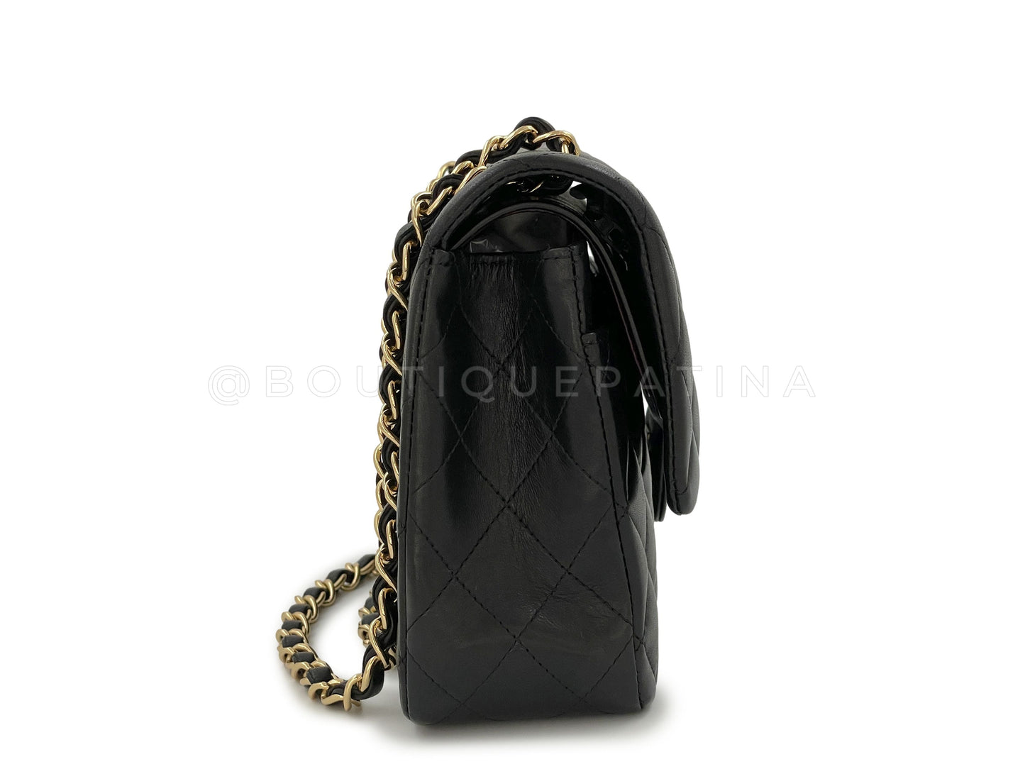 Pristine Chanel 2009 Vintage Black Medium Classic Double Flap Bag 24k GHW Lambskin