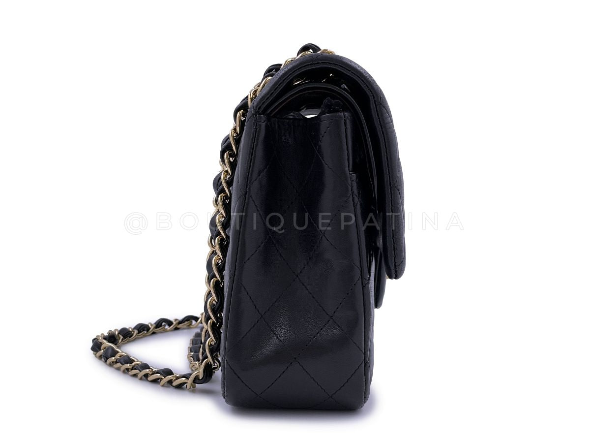 Chanel Black Lambskin Medium Classic Double Flap Bag GHW