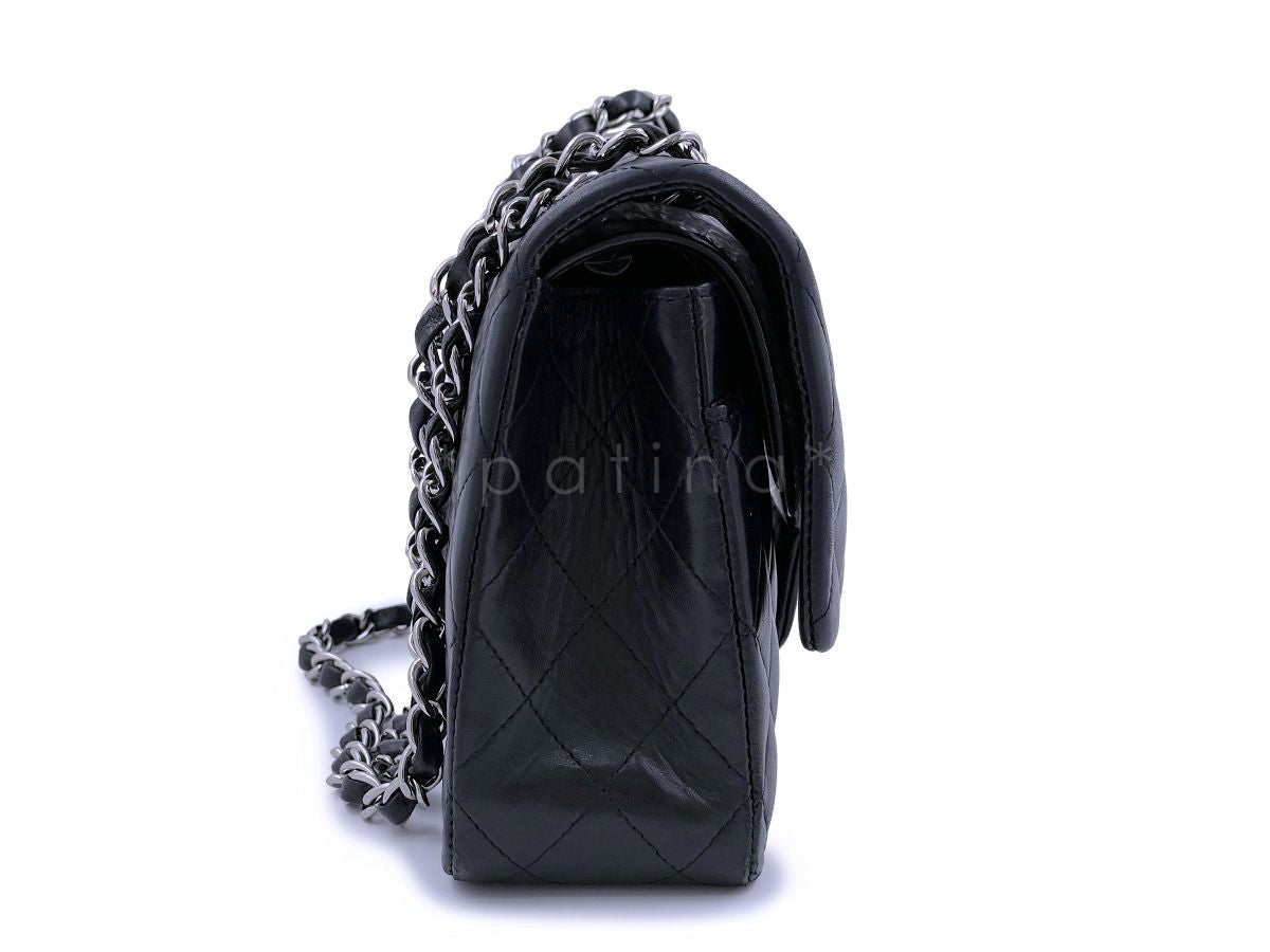 Chanel Black Lambskin Medium Classic Double Flap Bag SHW