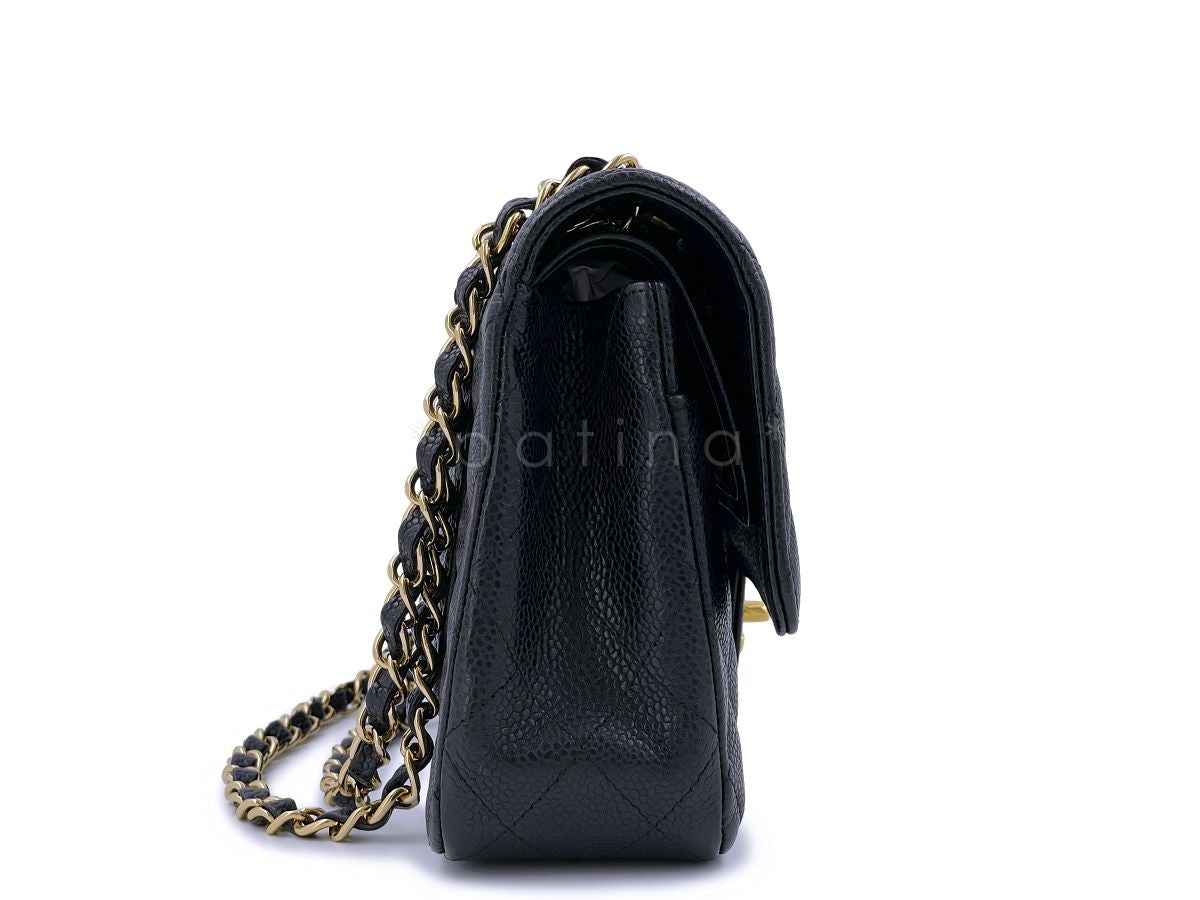 Chanel Vintage Black Caviar Medium Classic Double Flap Bag 24k GHW