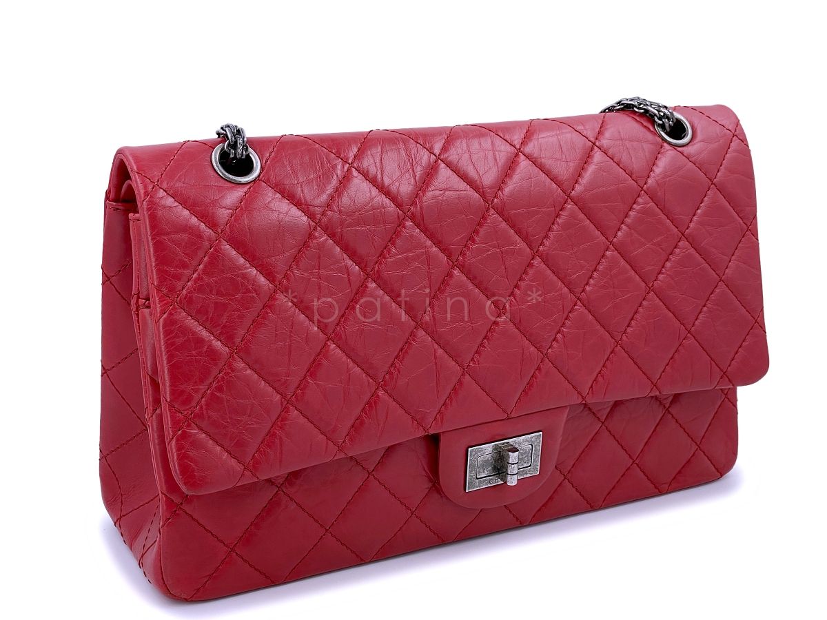 Chanel Red Reissue Classic Double Flap Bag 227 Large Jumbo 2.55 RHW