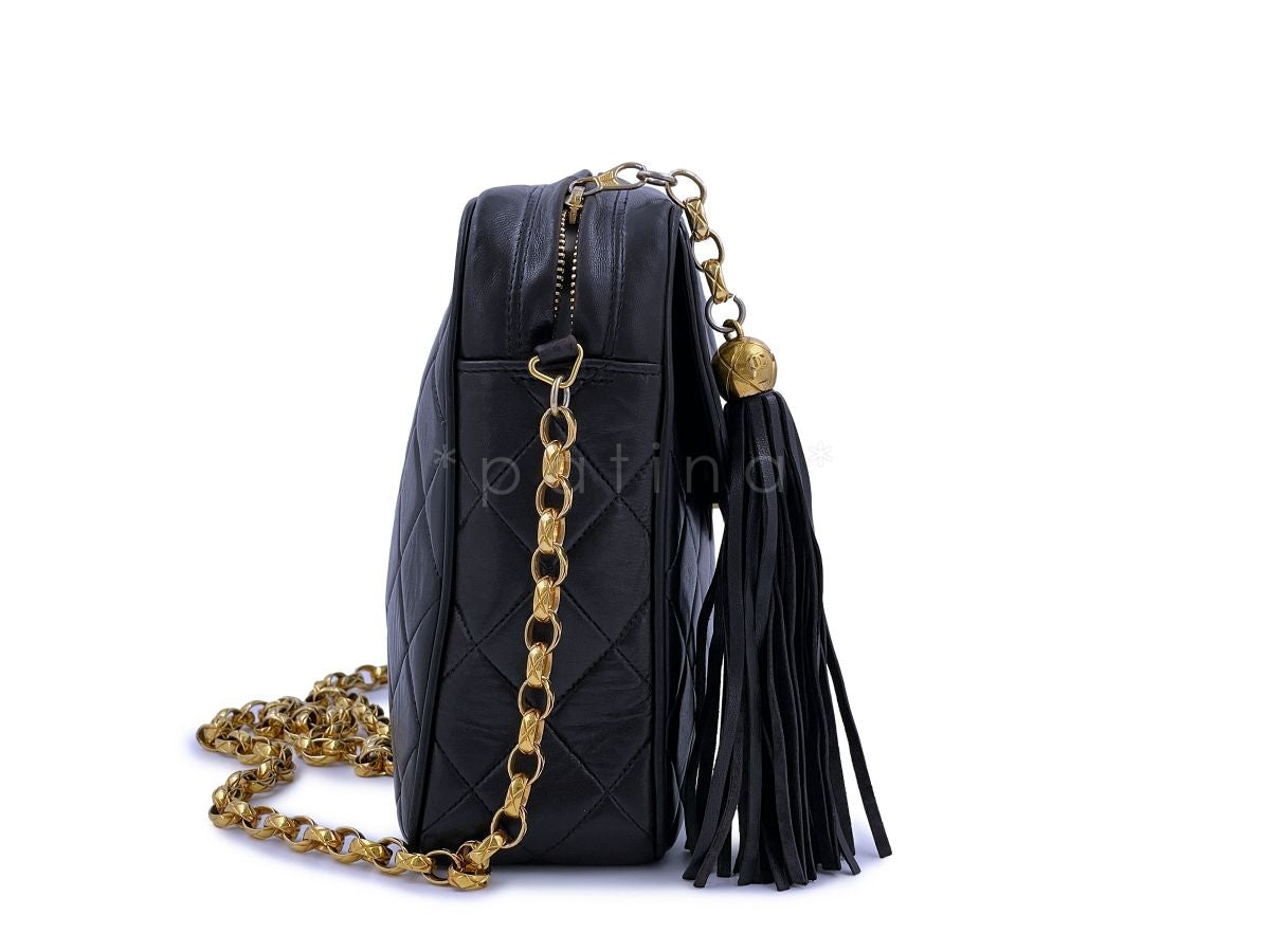Chanel 1994 Vintage Black Flap Camera Case Bag 24k GHW