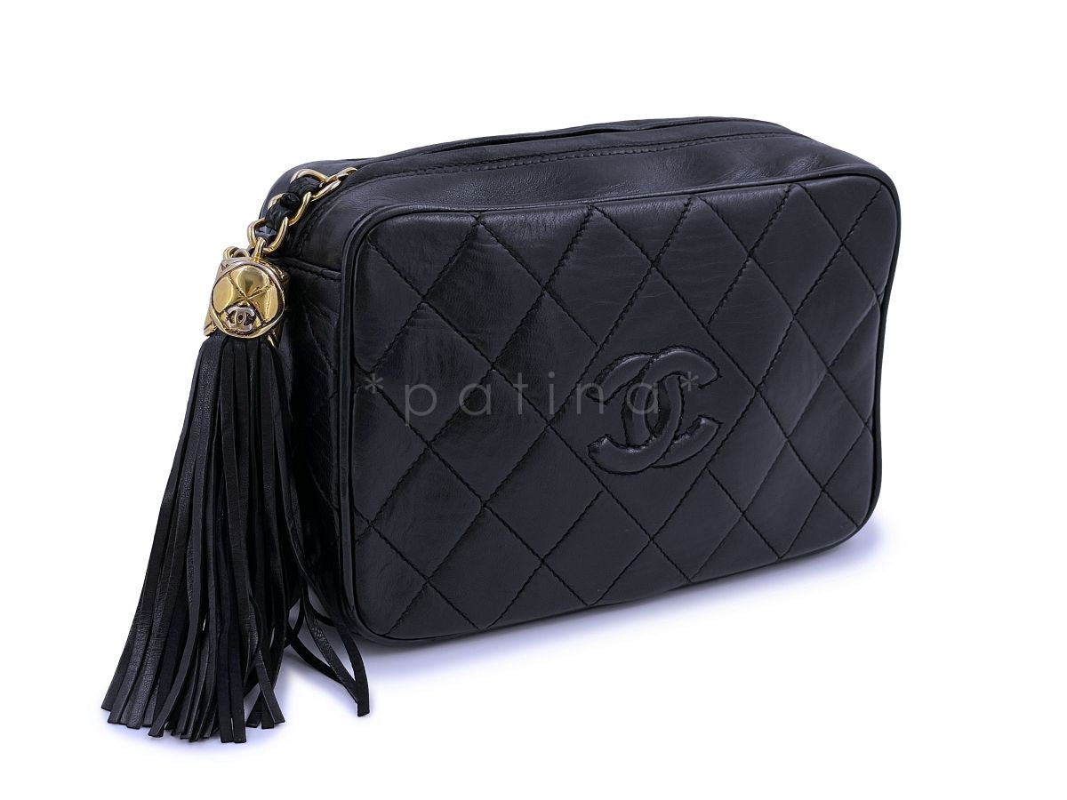 Chanel Vintage Mini Small Classic Logo Camera Case Bag 24k GHW