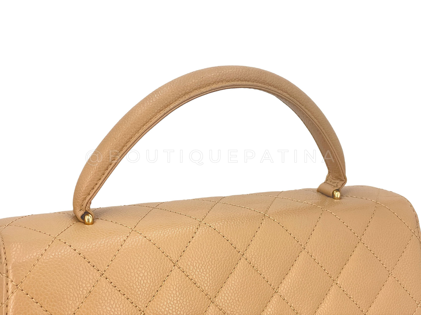 Chanel Vintage Beige Classic Kelly Bag 24k GHW