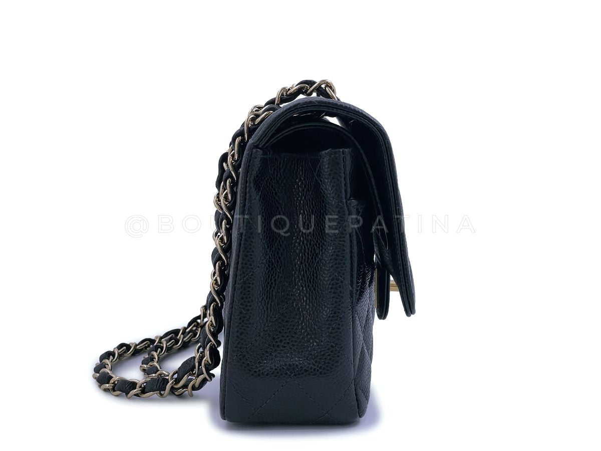 Chanel Vintage 2002 Black Caviar Medium Classic Double Flap Bag 24k GHW