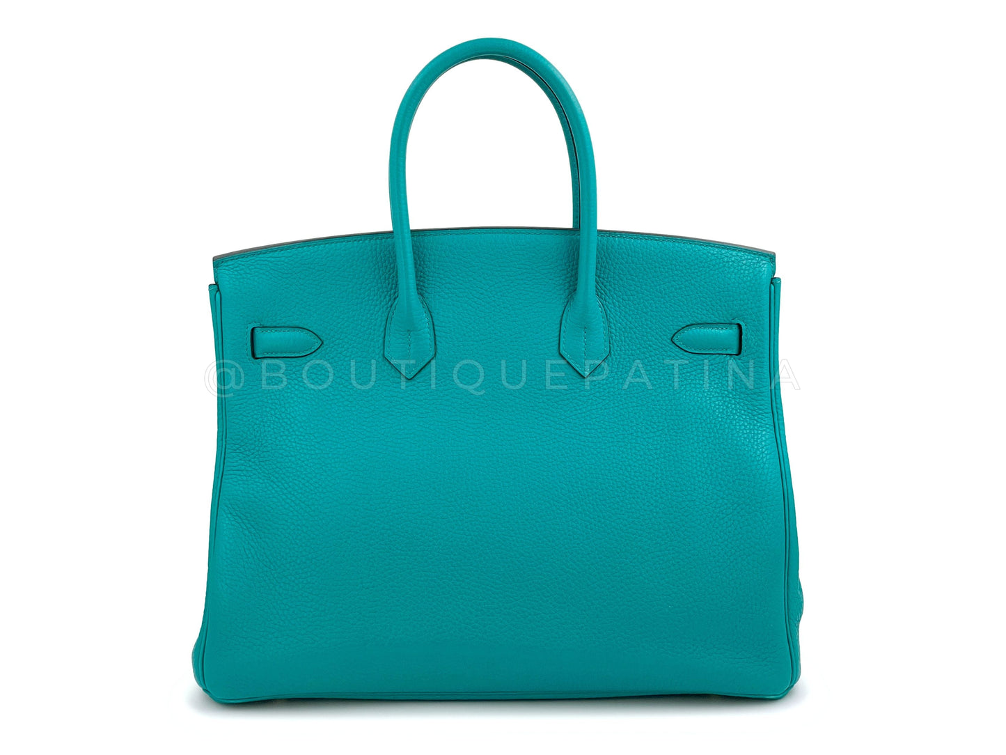 Hermes Birkin 35 Bleu Paon Togo Calfskin Blue-Green Tote Bag 24k GHW