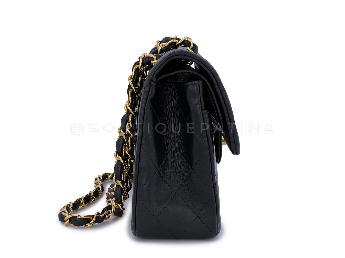 Chanel 1998 Vintage Black Small Classic Double Flap Bag 24k GHW
