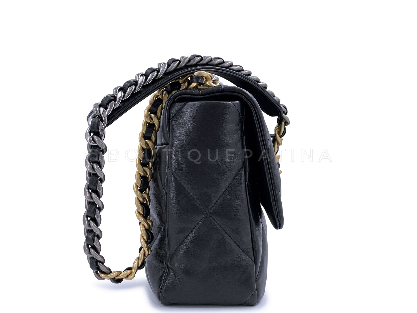 NIB 21C Chanel 19 Black Medium Flap Bag