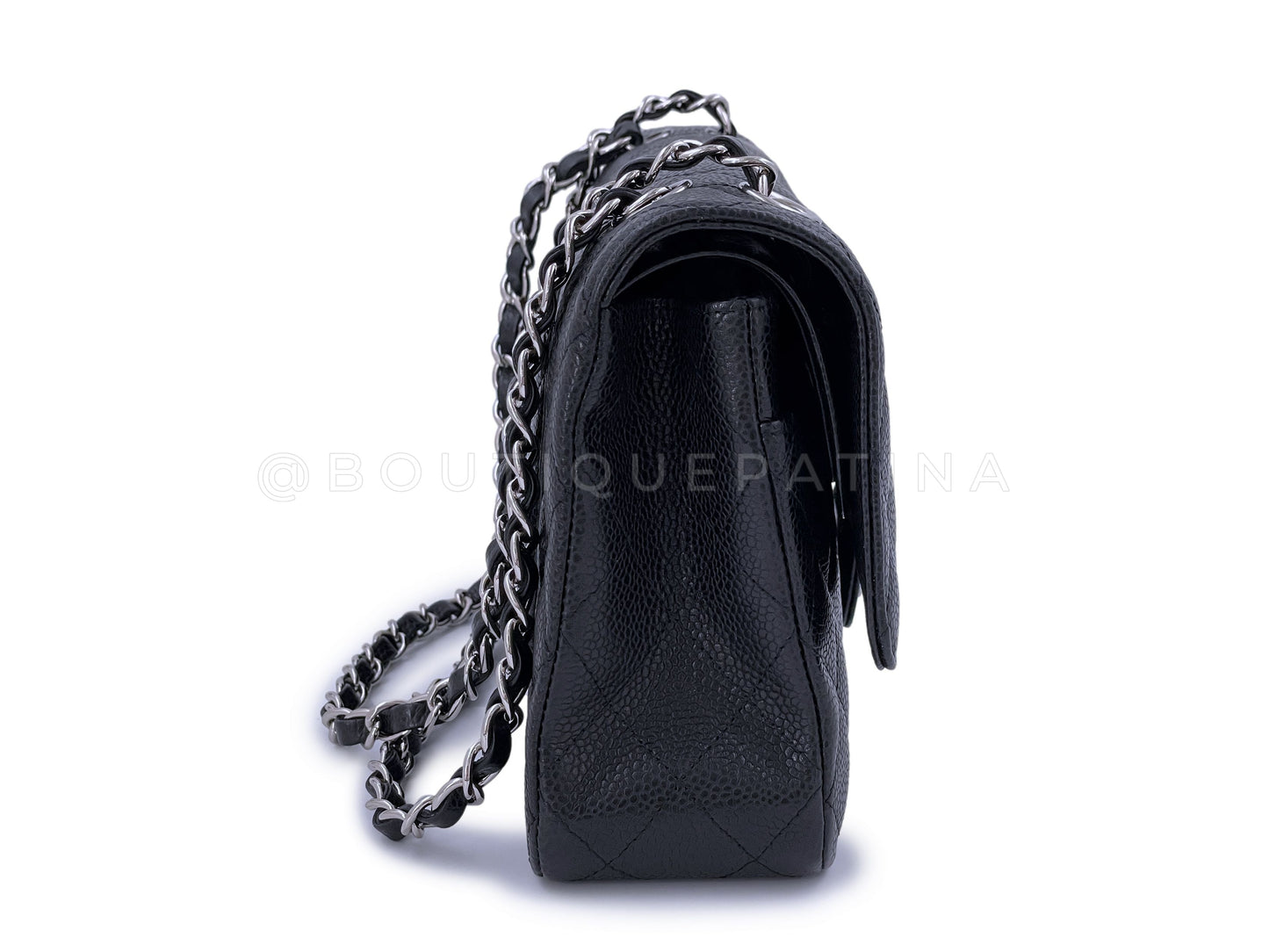 Chanel Black Caviar Medium Classic Double Flap Bag SHW 2U1