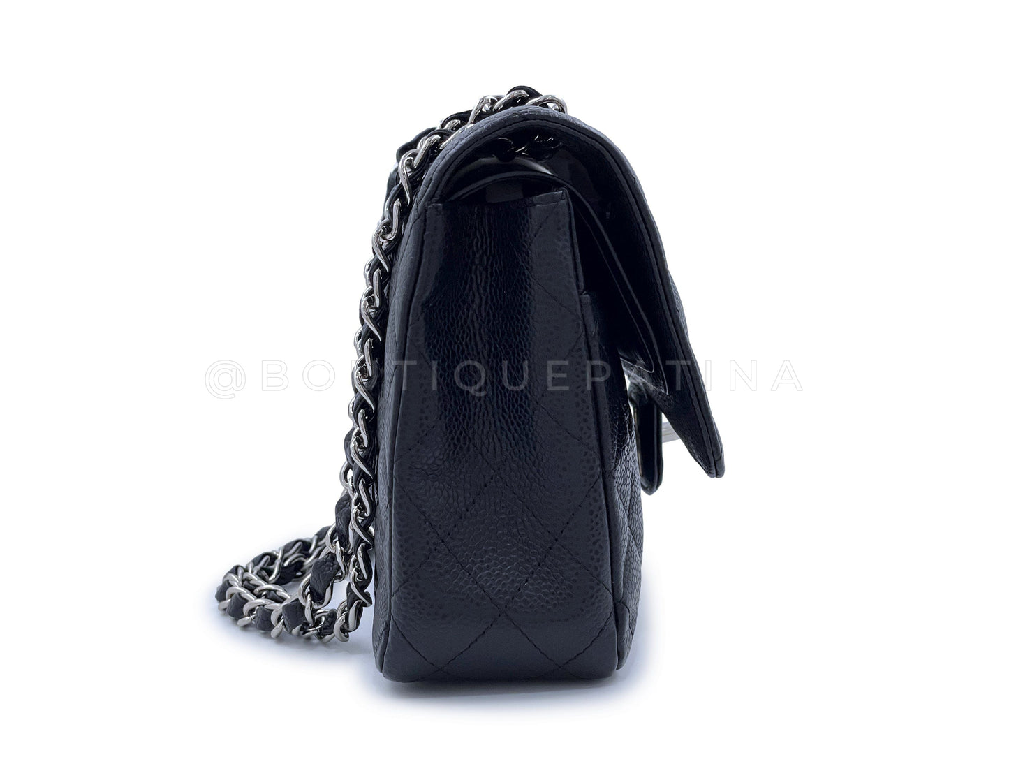 Chanel Black Caviar Medium Classic Double Flap Bag SHW