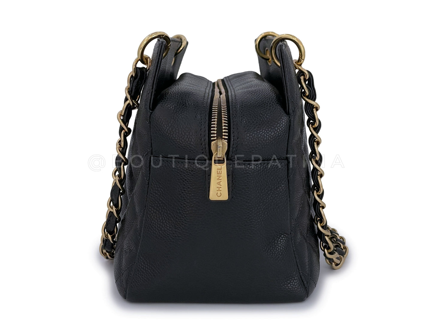 Chanel Vintage Caviar Petite Timeless Shopper Tote PTT Bag Black GHW