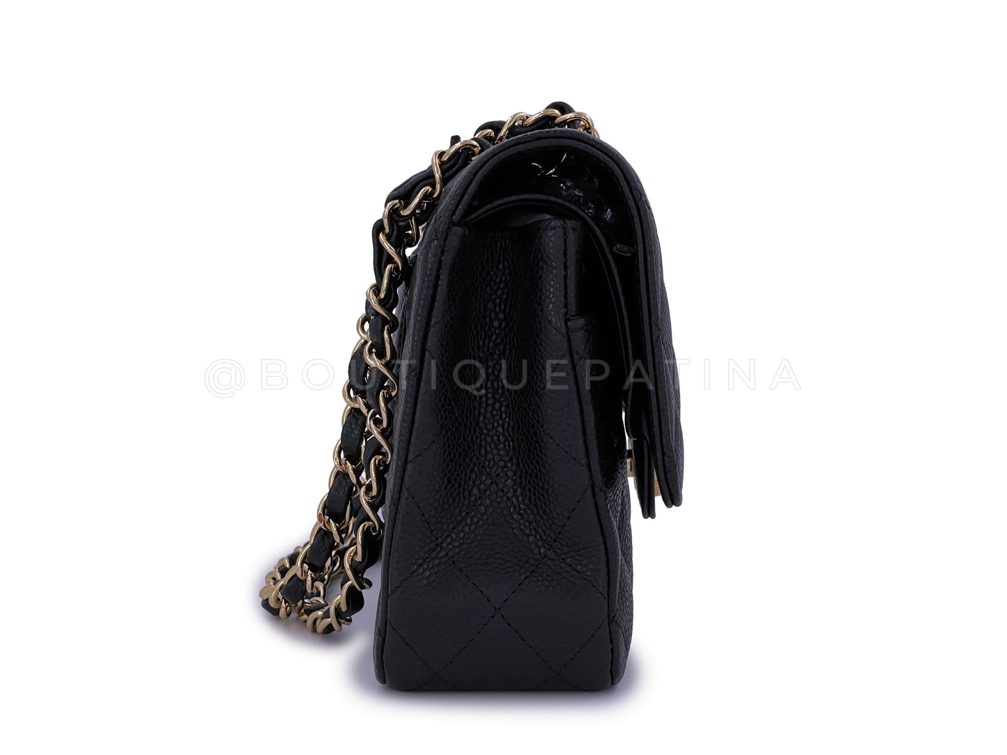 Chanel 2009 Vintage Black Caviar Medium Classic Double Flap Bag GHW