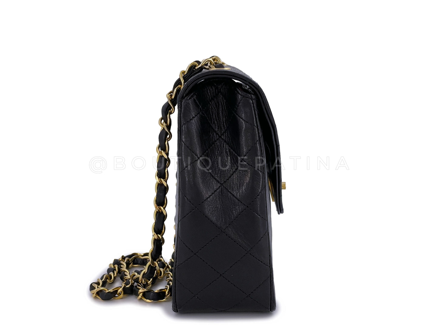 Chanel 1988 Vintage Black Envelope Quilted Flap Bag 24k GHW