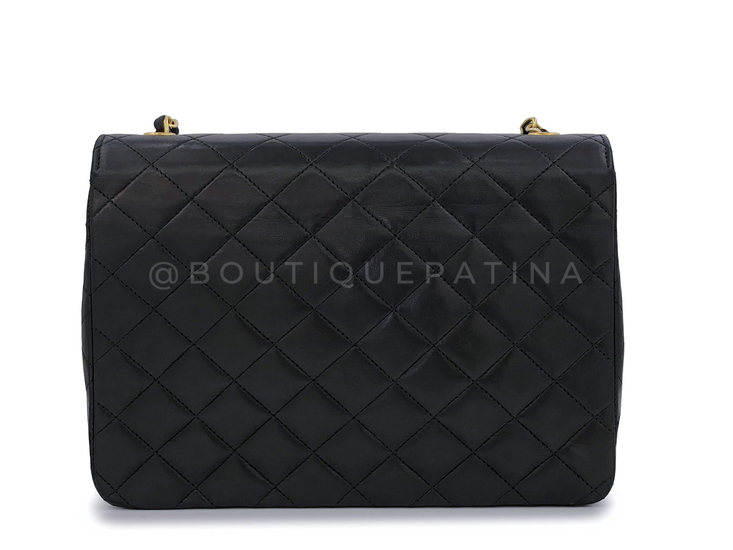 Chanel 1988 Vintage Black Envelope Quilted Flap Bag 24k GHW