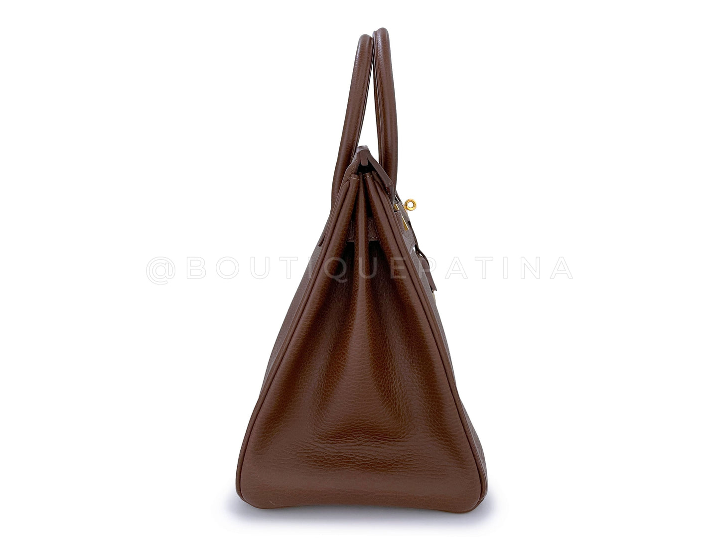 Hermes Chocolate Brown Ardennes 35cm Birkin Bag GHW