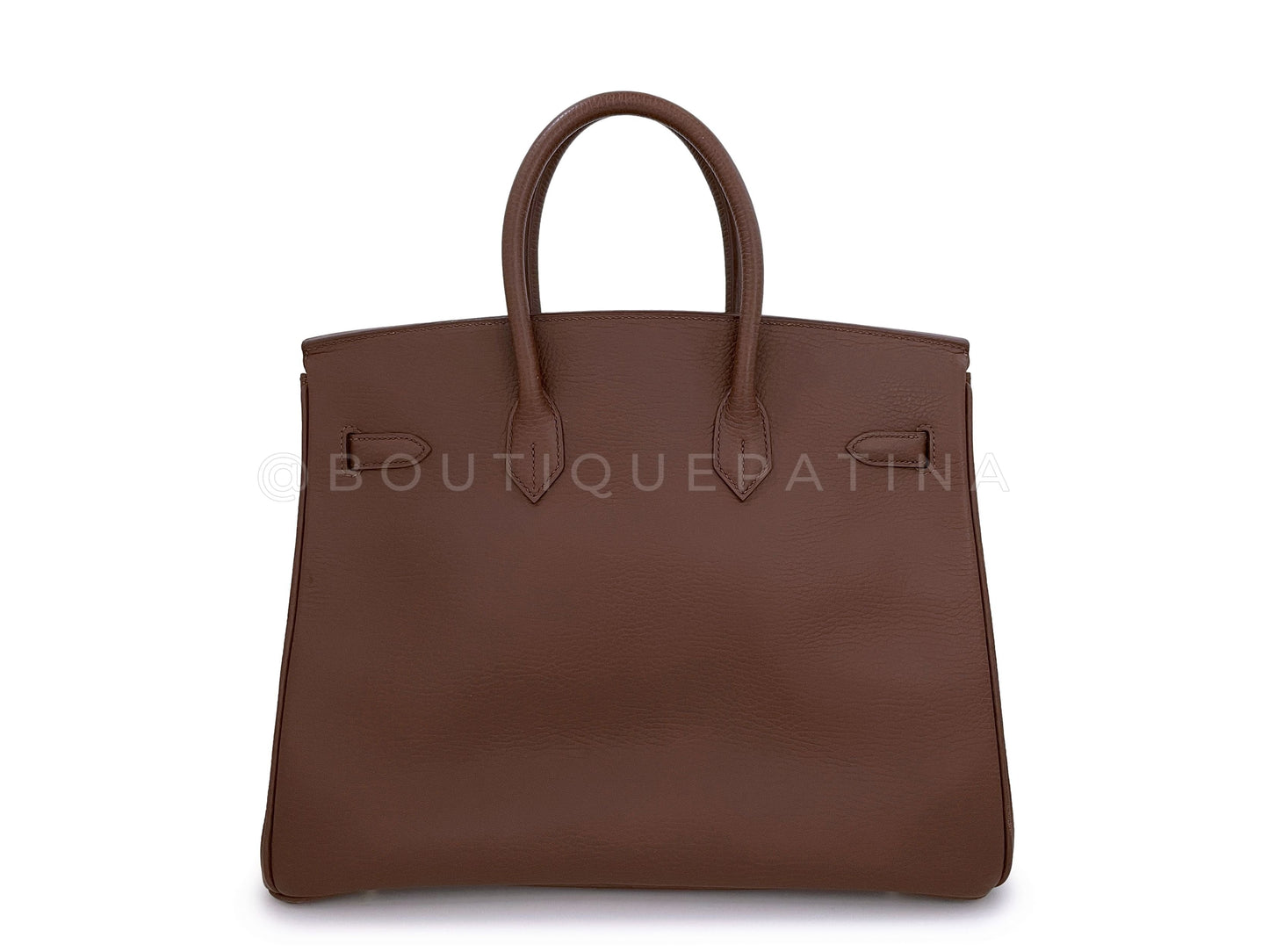Hermes Chocolate Brown Ardennes 35cm Birkin Bag GHW