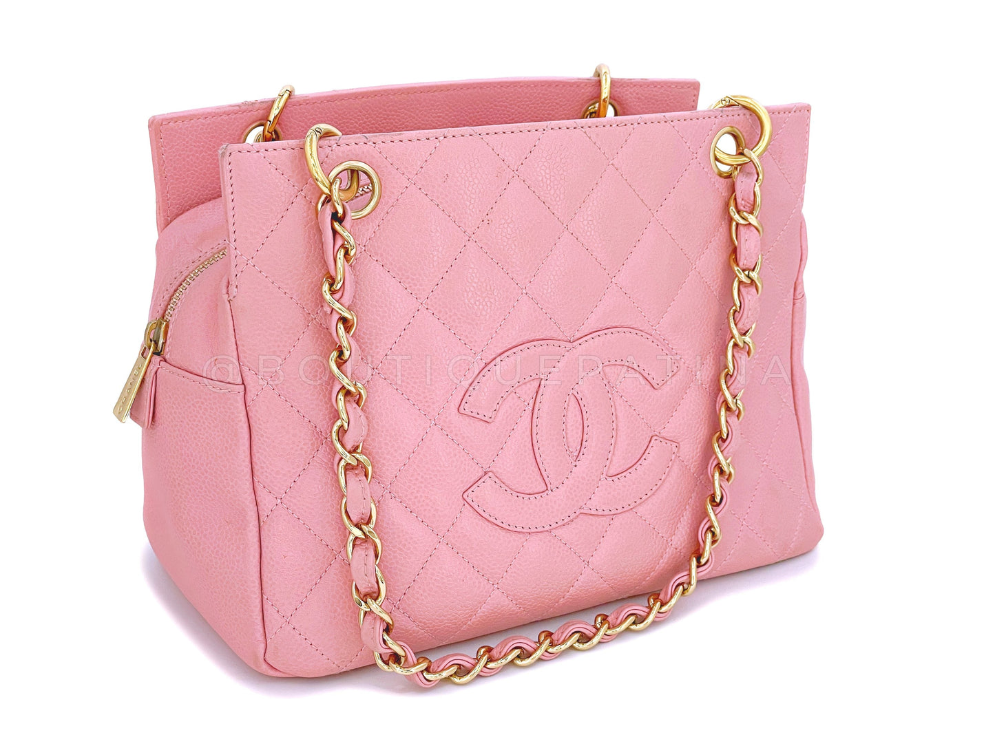Chanel Pink Caviar Petite Timeless Shopper Tote PTT Bag 24k GHW