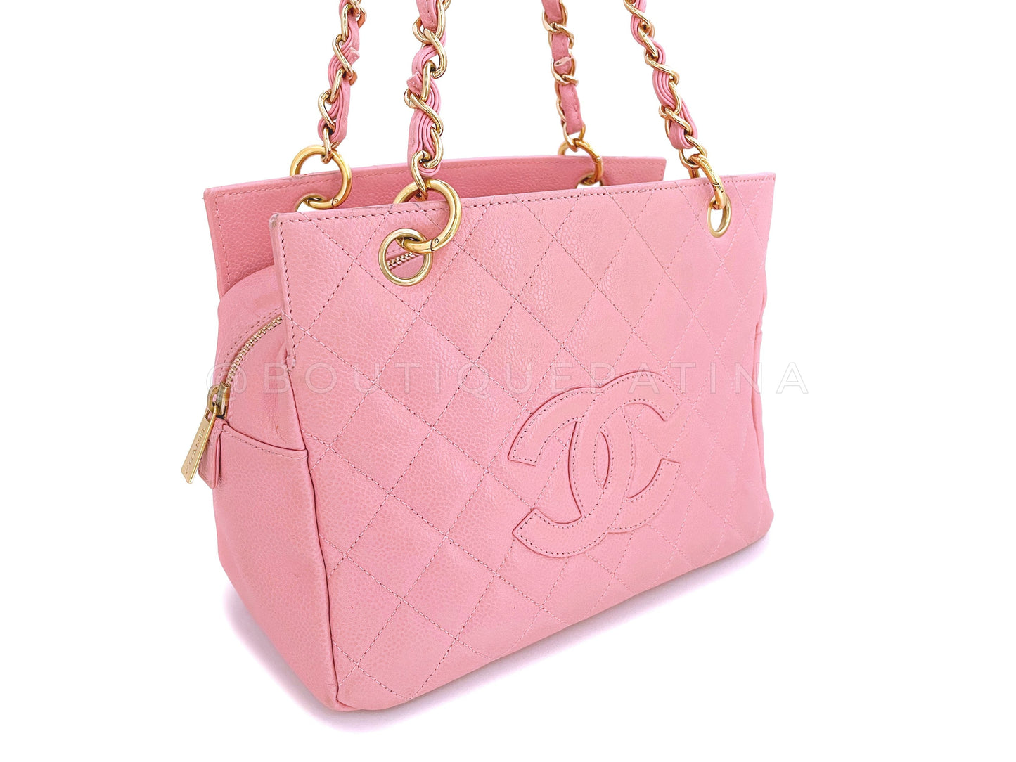 Chanel Pink Caviar Petite Timeless Shopper Tote PTT Bag 24k GHW