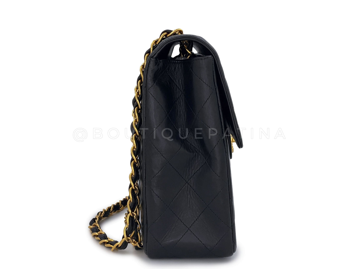 Chanel Black Vintage Jumbo Classic Flap Bag 24k GHW Lambskin