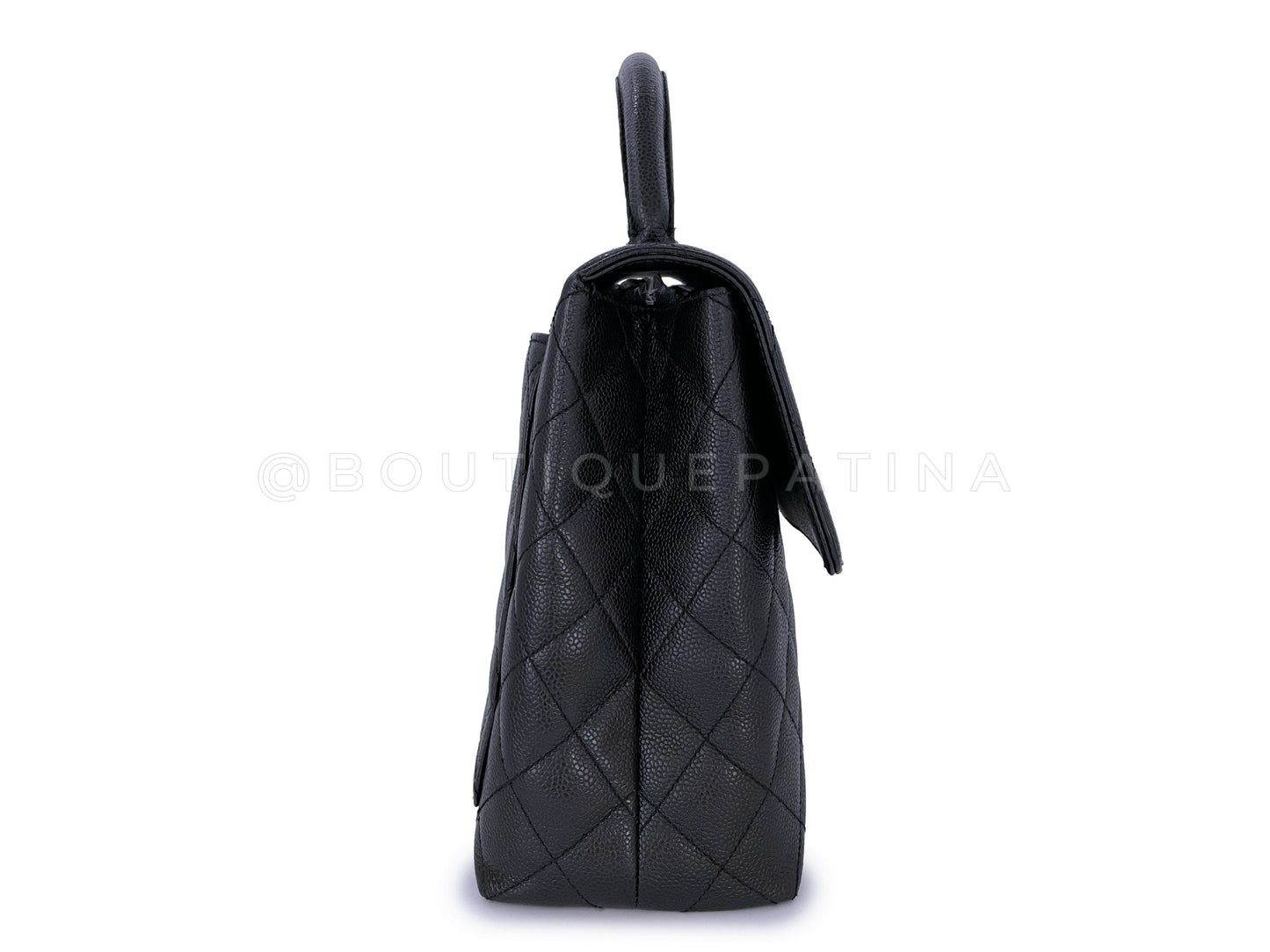 Chanel Vintage Black Caviar Kelly Flap Bag SHW