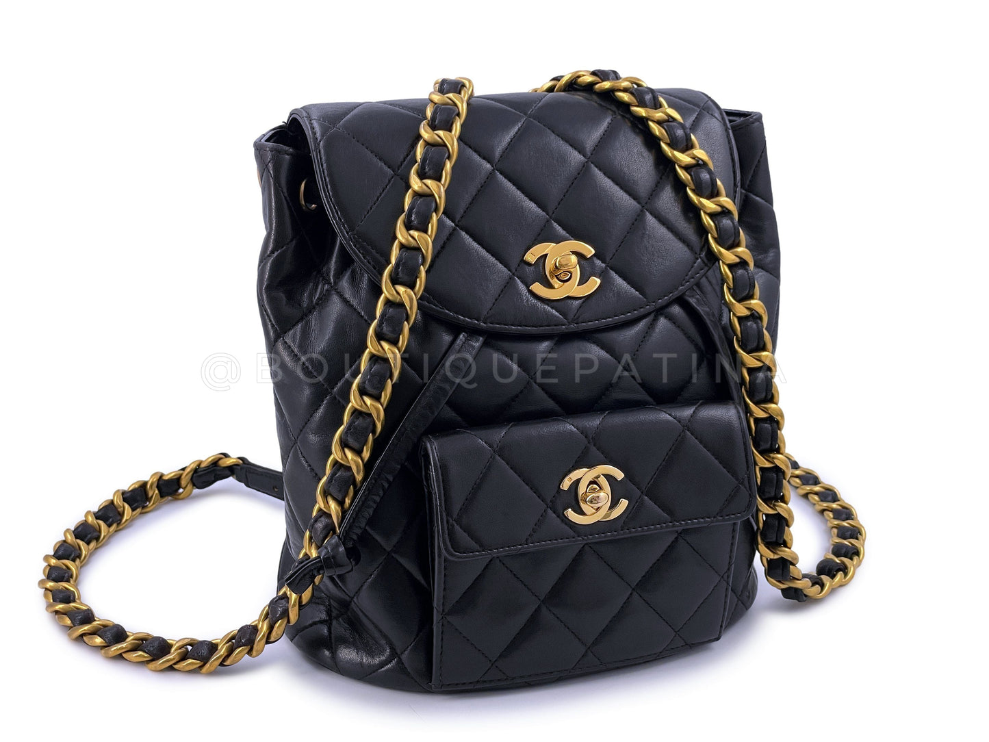 Chanel Vintage Classic Duma Quilted Backpack Bag 24k GHW