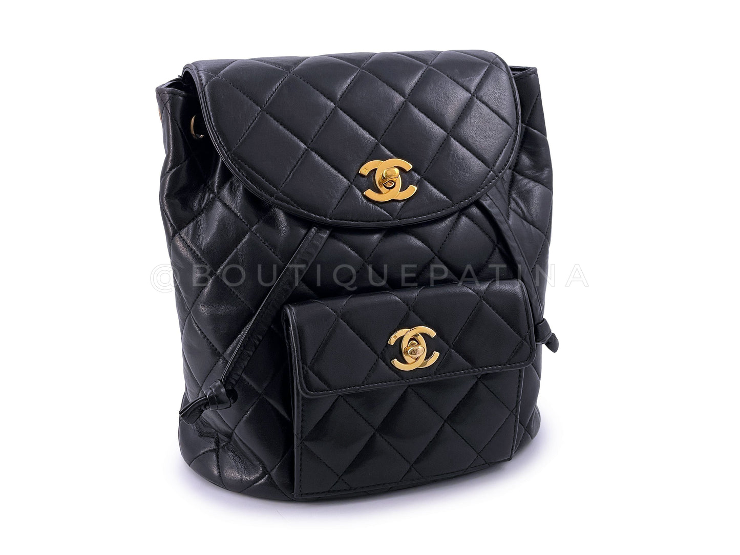 Chanel Vintage Classic Duma Quilted Backpack Bag 24k GHW