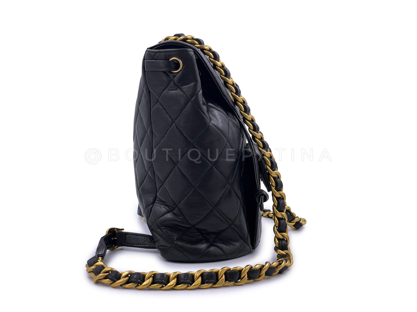 Chanel Vintage Classic Duma Quilted Backpack Bag 24k GHW