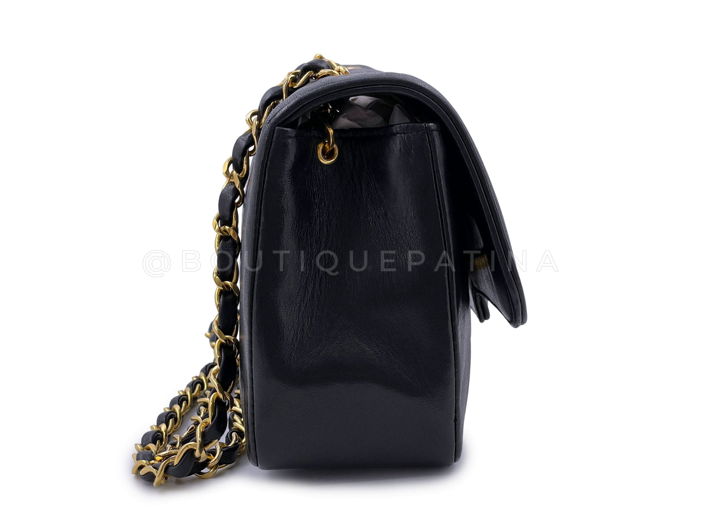 Chanel 1991 Vintage Small Geometric Diana Flap Bag 24k GHW