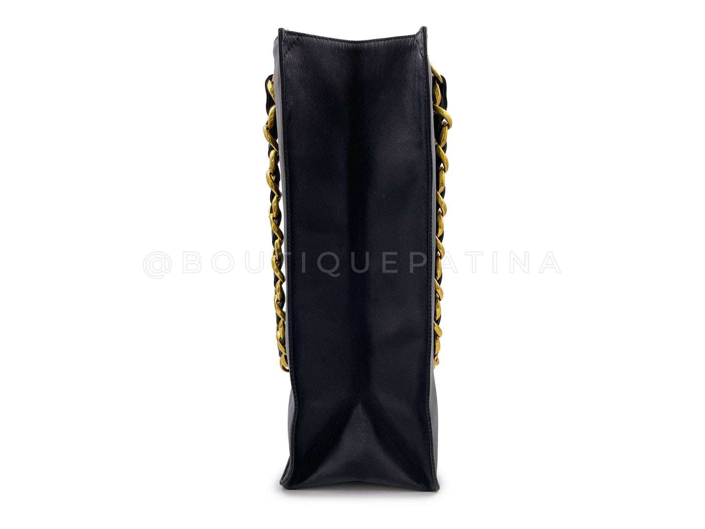 Chanel 1996 Vintage Chunky Chain Shopper Tote Bag 24k GHW