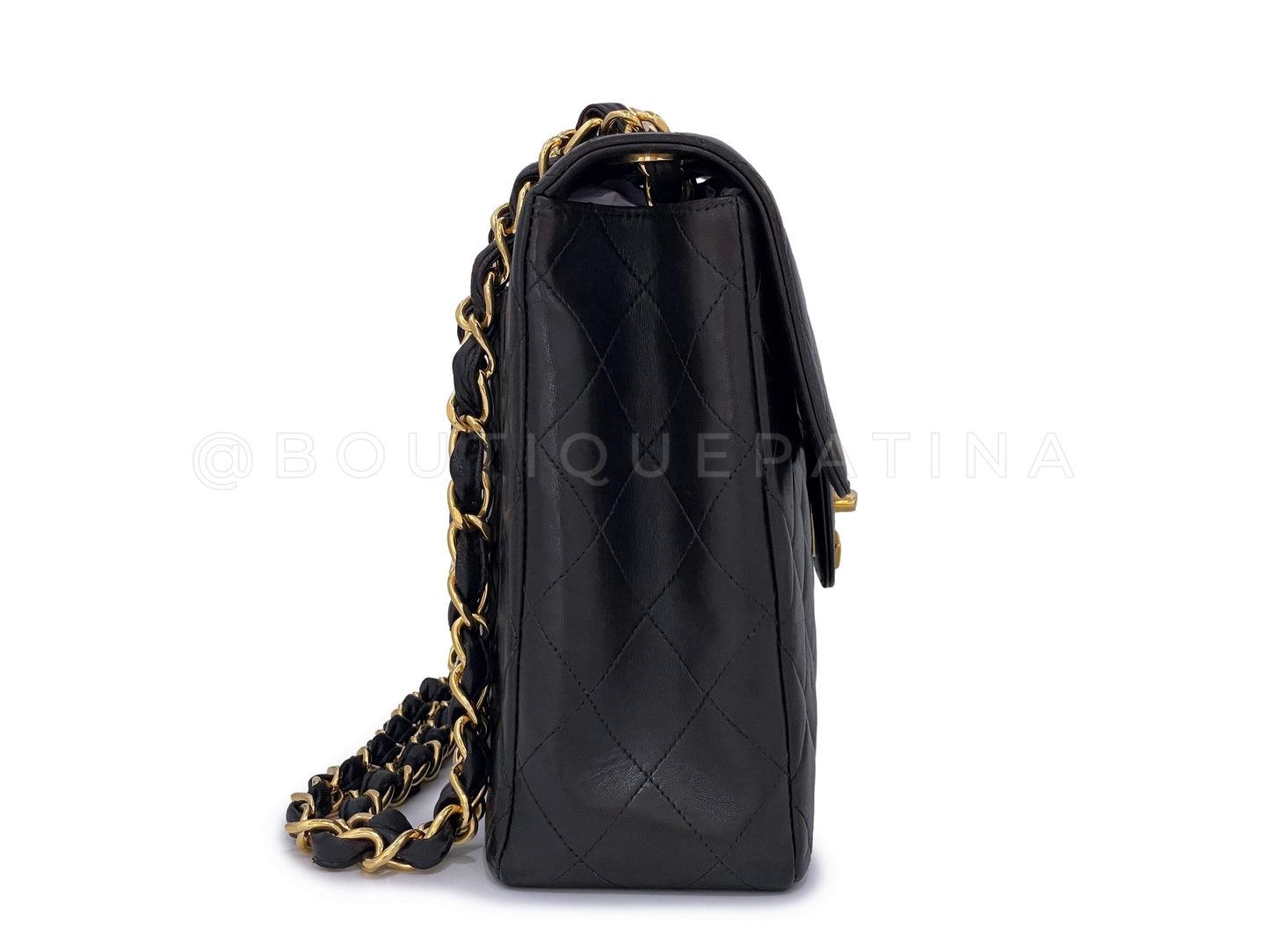 Pristine Chanel 1997 Vintage Black Jumbo Classic Flap Bag 24k GHW