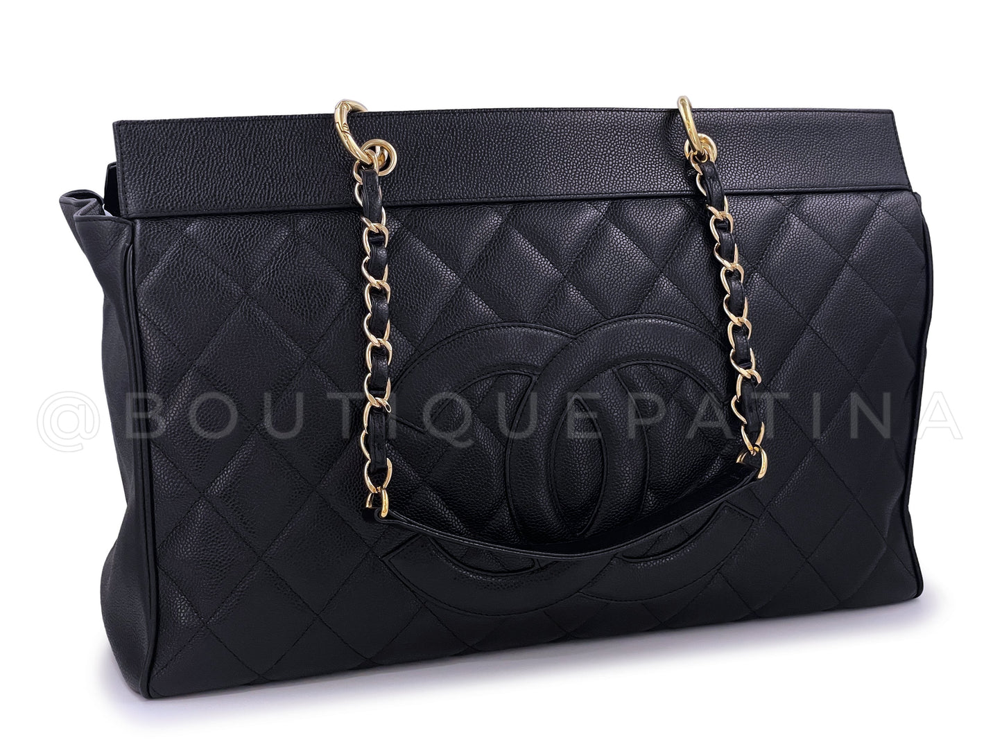 Chanel Vintage XXL GST Oversized Weekender Tote Bag 24k GHW