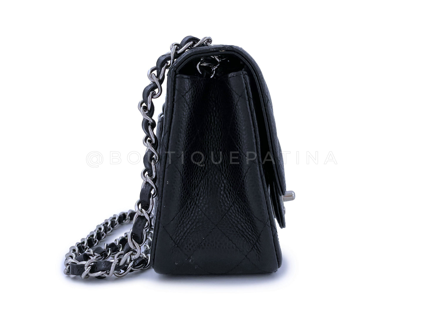 Chanel Black Caviar Square Mini Flap Bag SHW