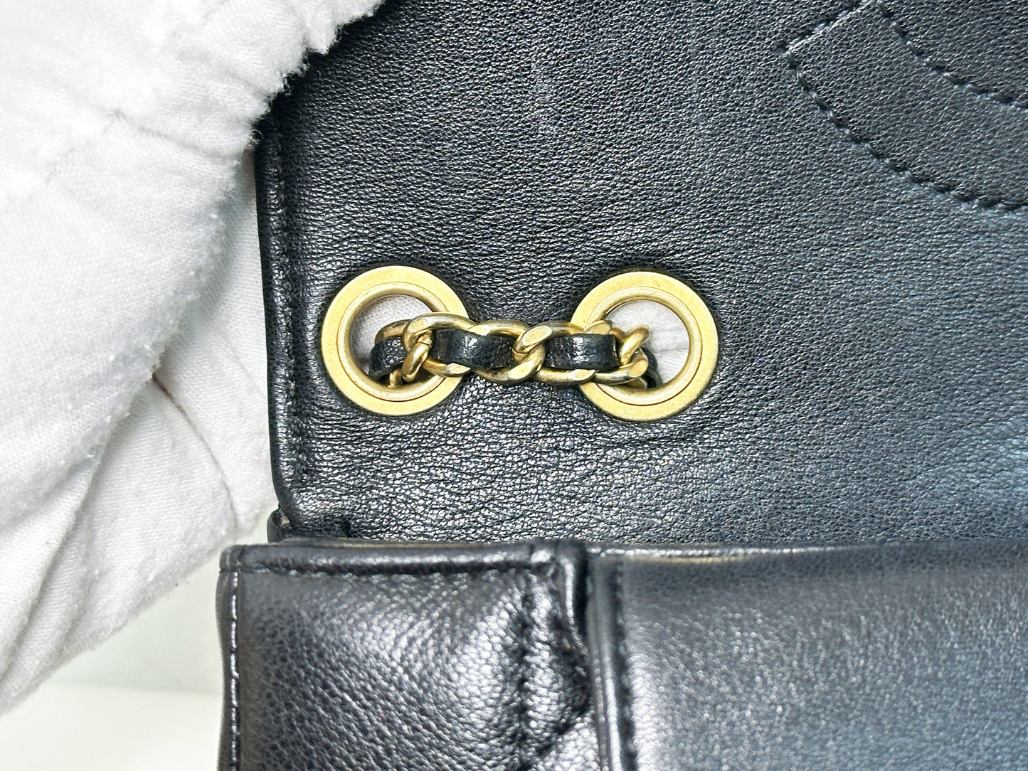Chanel Small Diana Flap Black Lambskin GHW 2073 holo