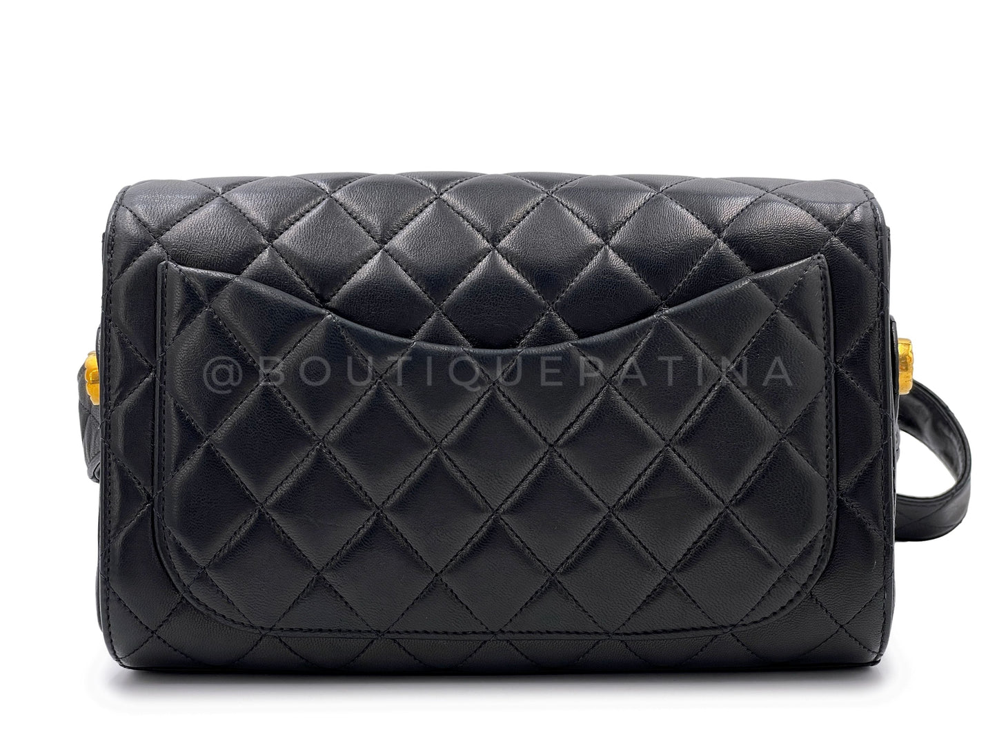 Rare Chanel Vintage 1991 Lambskin Crossbody Flap Bag MSW