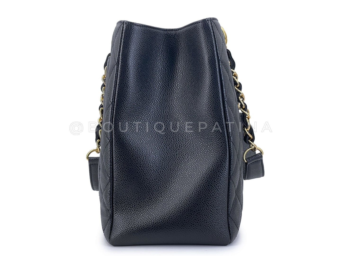 Chanel GST XL Black Caviar Tote Bag Grand Shopper GHW 83U