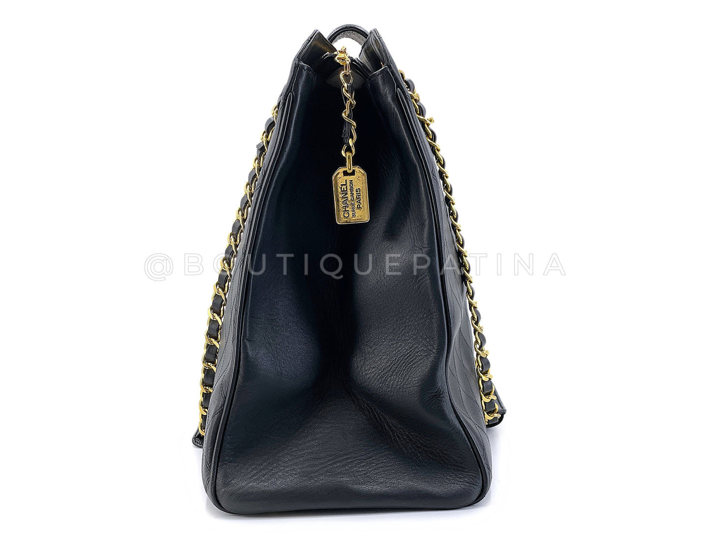 Chanel Supermodel Tote Bag Vintage 1994 Black Quilted XL Weekender 24k GHW WR2