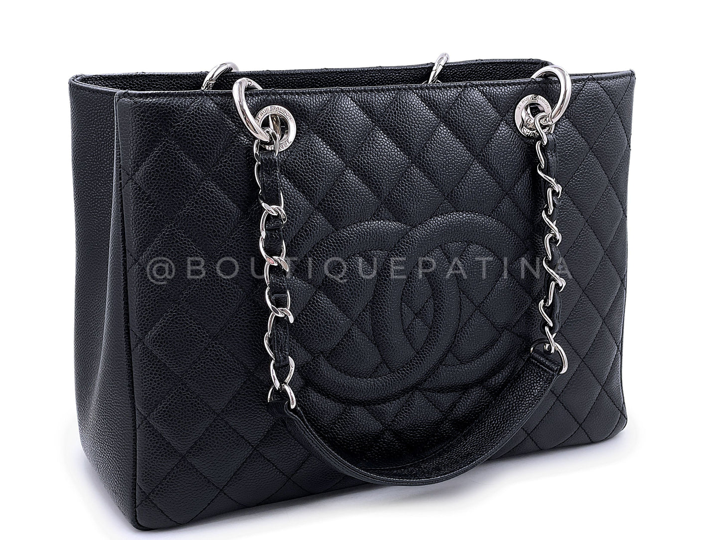 Chanel Caviar GST Grand Shopper Tote Bag Black SHW