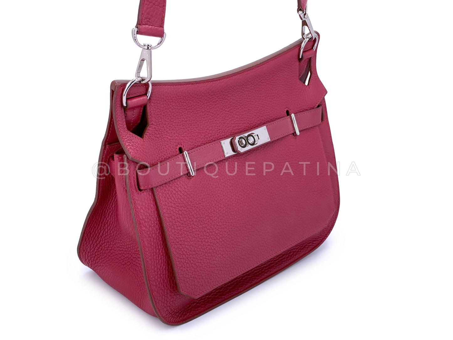 Hermes Tosca Red Jypsiere II 31cm Crossbody Messenger Bag PHW Clemence