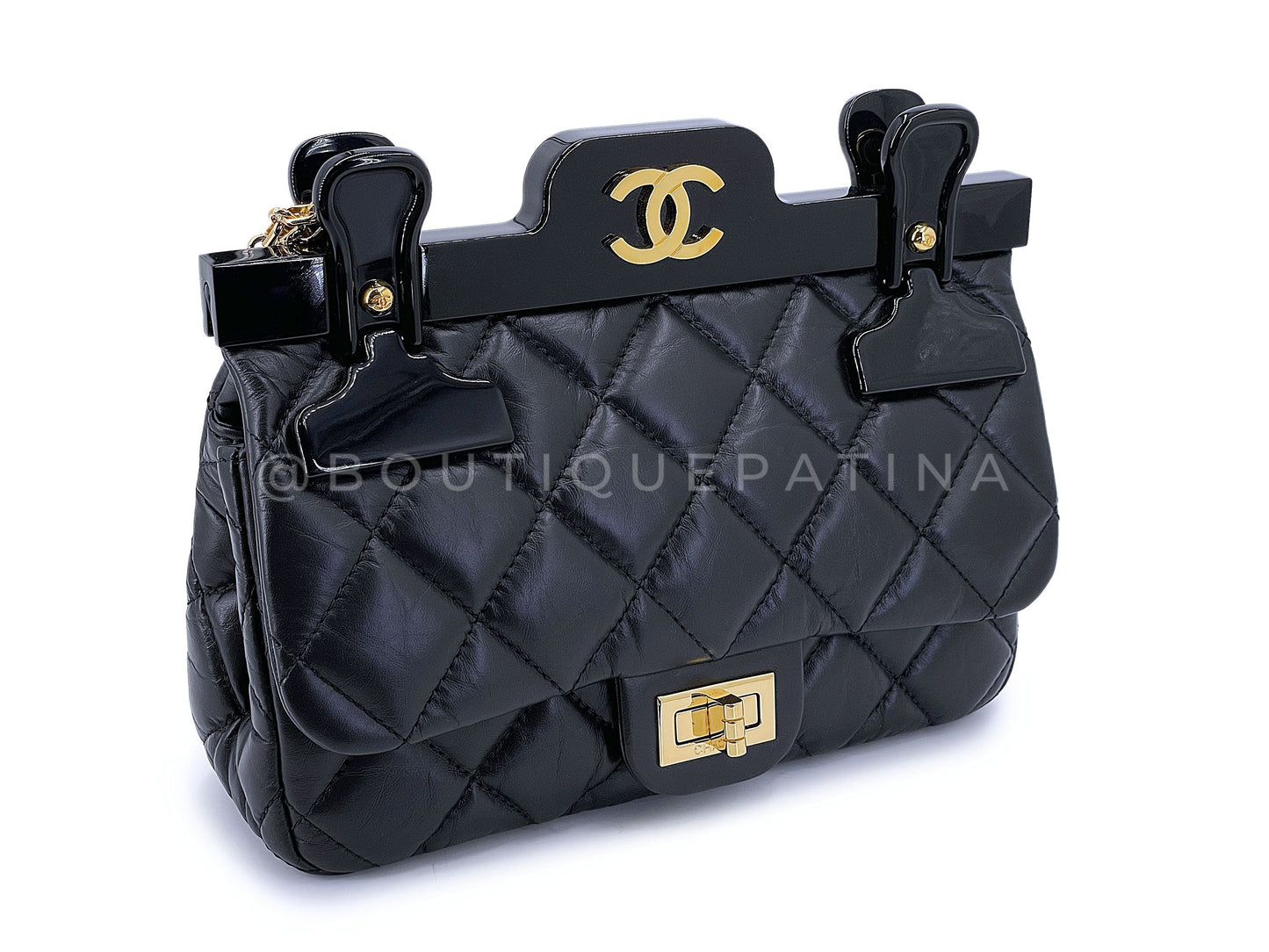 Rare Chanel 2016 Reissue "Hanger" Mini Flap Bag GHW