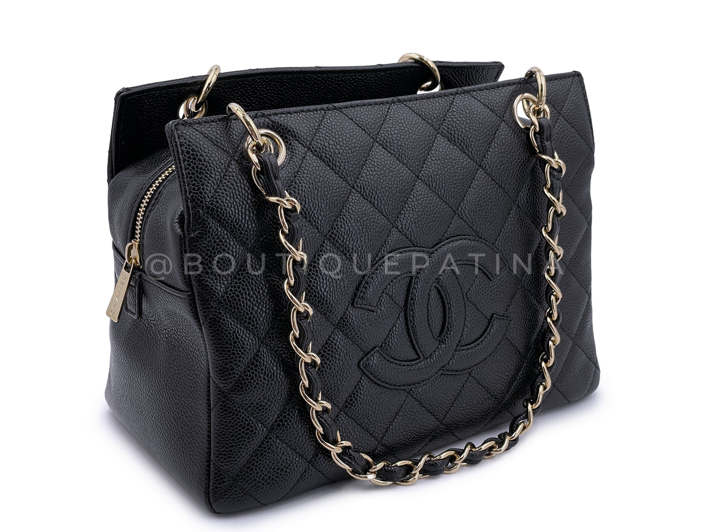 Chanel Black Caviar Petite Timeless Tote PTT Bag GHW