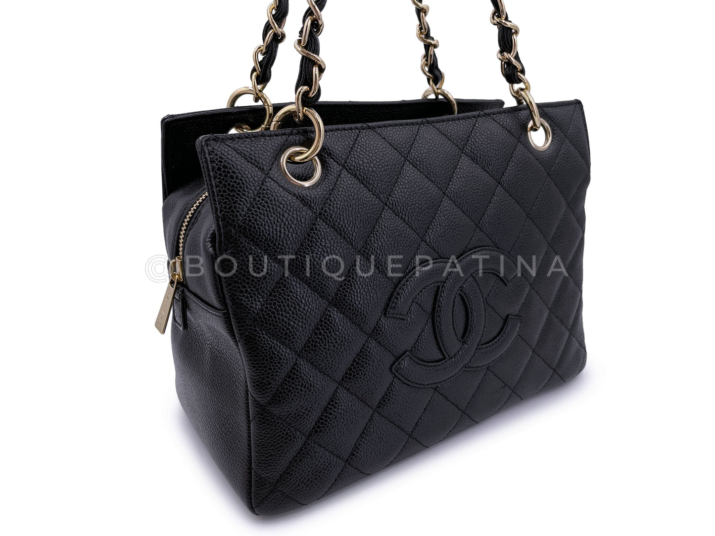 Chanel Black Caviar Petite Timeless Tote PTT Bag GHW